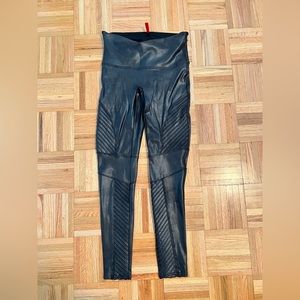 Spanx faux leather leggings size L